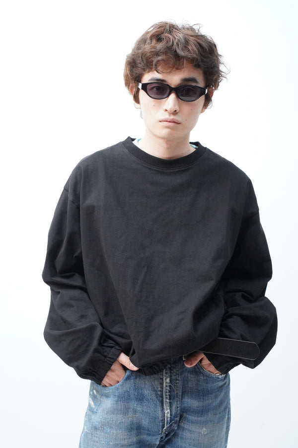 “UNITED POWERS OF GOODTIME, Mars, MANHOLE” -Gathered long sleeve-