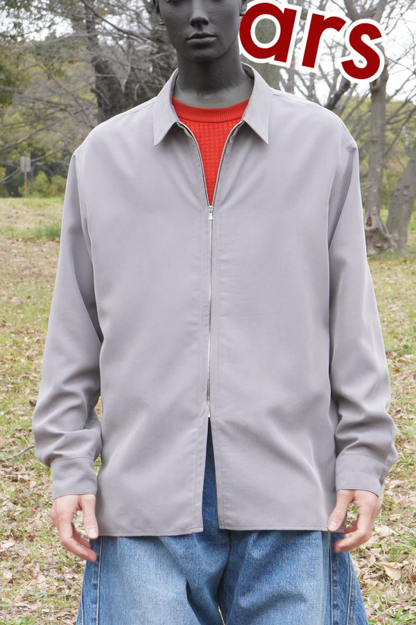 -Zip Shirt- [GREY RAYON]