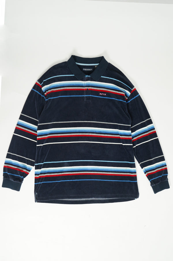 "ENYCE" -Border Pile L/S Polo Shirts-