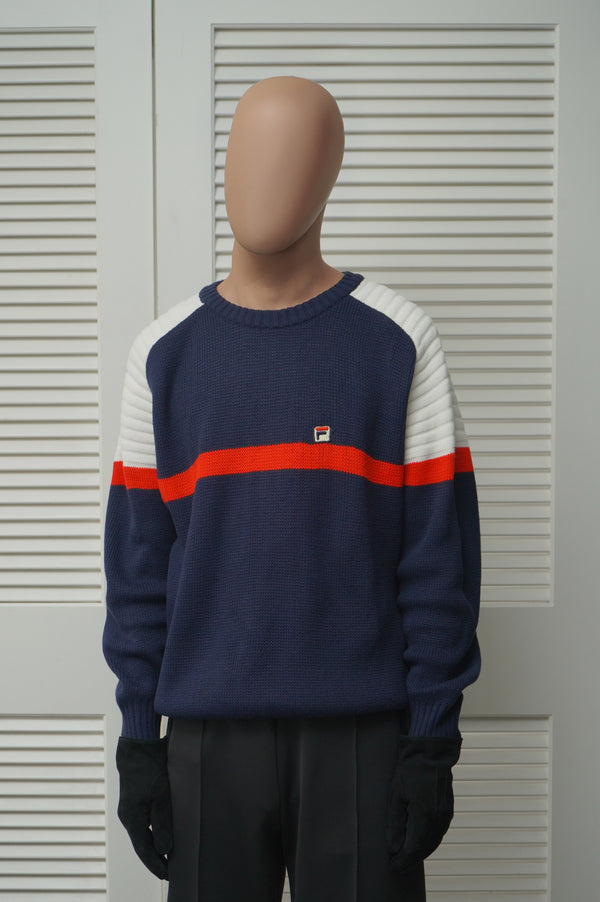 "FILA" - Acrylic Designed Knit Sweater -