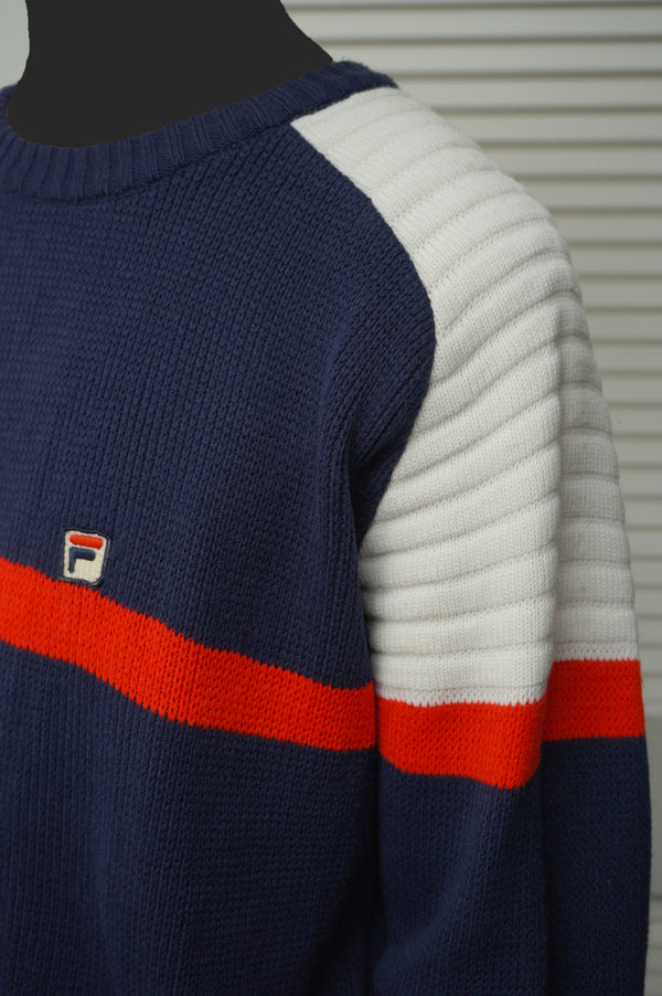 "FILA" - Acrylic Designed Knit Sweater -