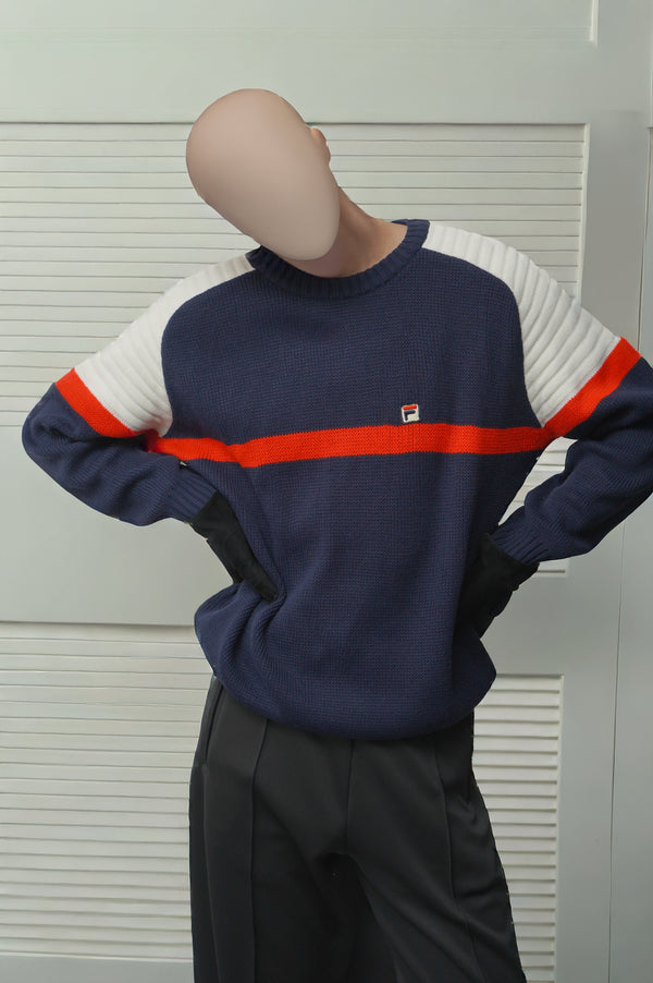 "FILA" - Acrylic Designed Knit Sweater -