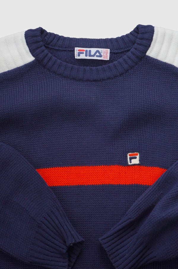 "FILA" - Acrylic Designed Knit Sweater -