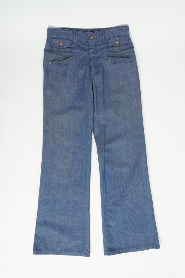70's "METRO DIRECTIONS" -Flare Sailor Denim Pants-