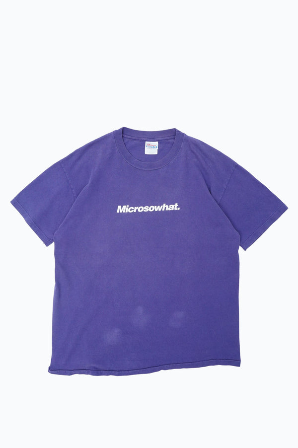 90's "HANES" -"MICROSOWHAT" Parody Print S/S Tee-