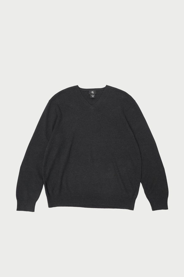 "Calvin Klein" -V/N COTTON Knit Sweater-