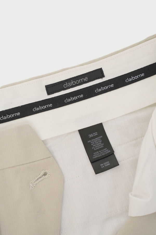 "claiborne" -No Tuck Slacks-