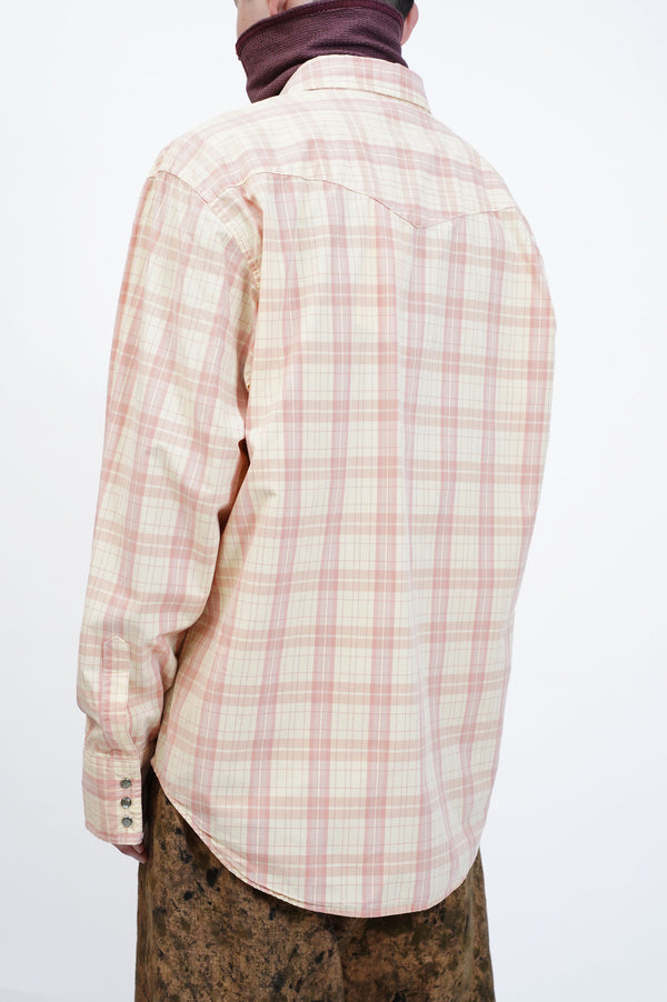2000's "GAP" -Check Pattern Cotton Poplin L/S Western Shirt-