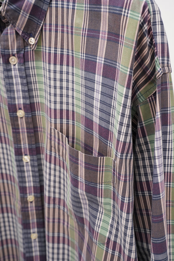 "DOCKERS" -Cotton Check B.D Shirt-