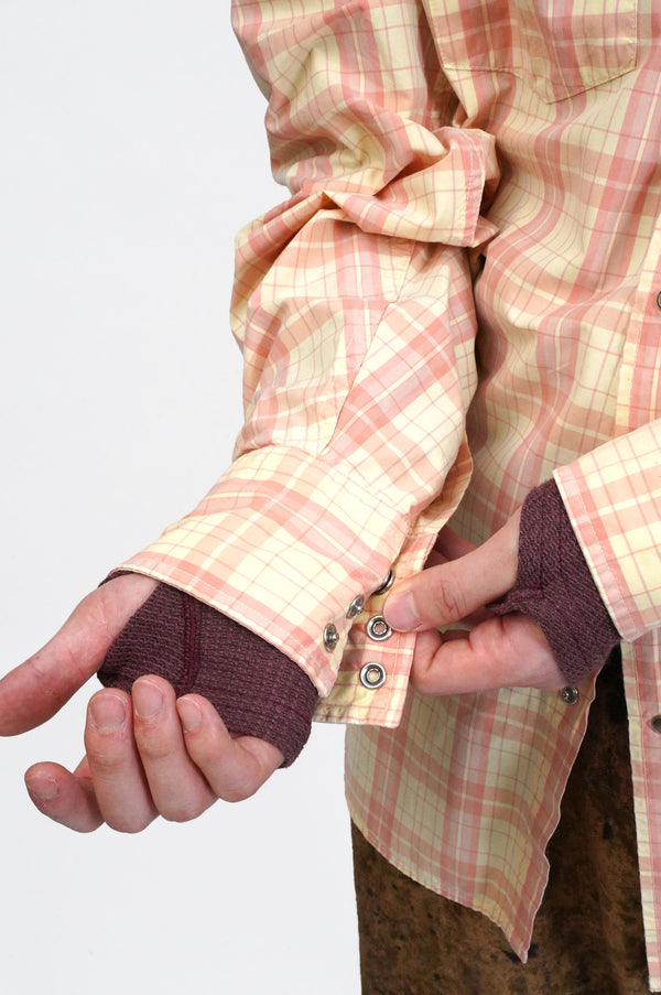 2000's "GAP" -Check Pattern Cotton Poplin L/S Western Shirt-