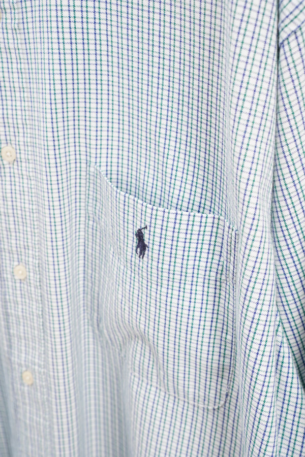 90's "Polo by Ralph Lauren" -"BIG SHIRT" Cotton Check B.D Shirt-