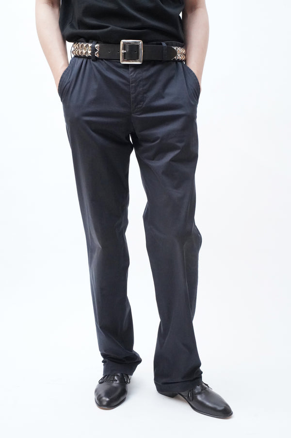 2000's "ISSEY MIYAKE" -Cotton/PU Chino Trousers-