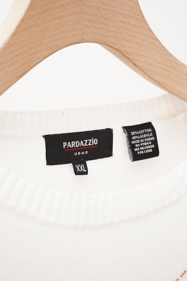 "PARDAZZIO" -Cotton/Acrylic S/S Knit Sweater-