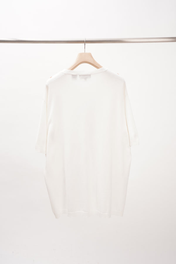 "PARDAZZIO" -Cotton/Acrylic S/S Knit Sweater-