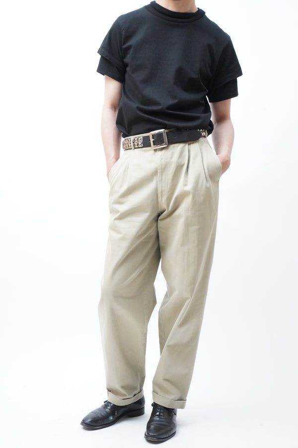 90's "comme des garcons homme" -2Tuck Chino Trousers-