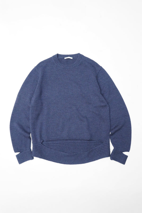 "HELMUT LANG" -Designed Wool Knit Sweater-
