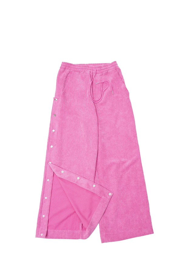 "ECKHAUS LATTA" -Side Snap Corduroy Easy Pants-