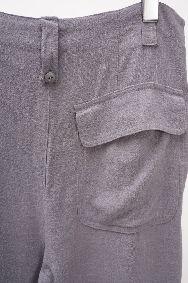 "UNKNOWN" -Rayon/Linen Straight Pants-