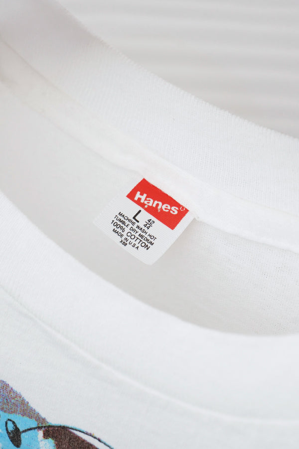 80's "Hanes" -"ELTON JOHN-THE WORLD" Printed S/S Tee-