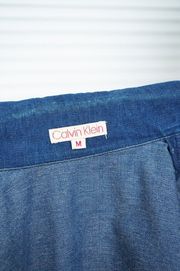 80's "Calvin Klein" -Denim Zip Jacket-