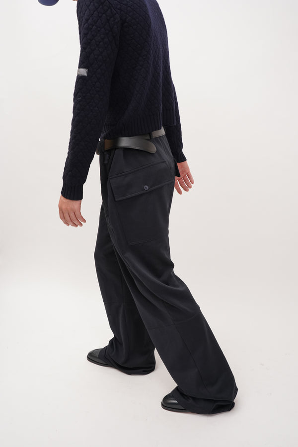 "Marithé François Girbaud" -Poly/Cotton Wide Pants-