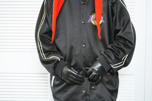 "PRO PLAYER" -"LOS ANGELS LAKERS" Polyester Mesh Snap Blouson-