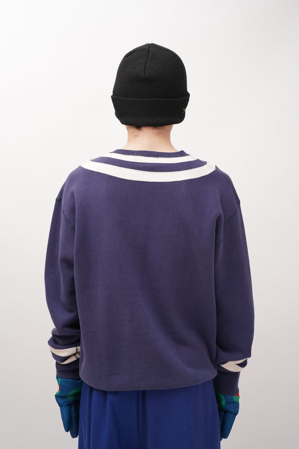 90's "POLO Ralph Lauren" -Switched Border Design C/N Sweat-