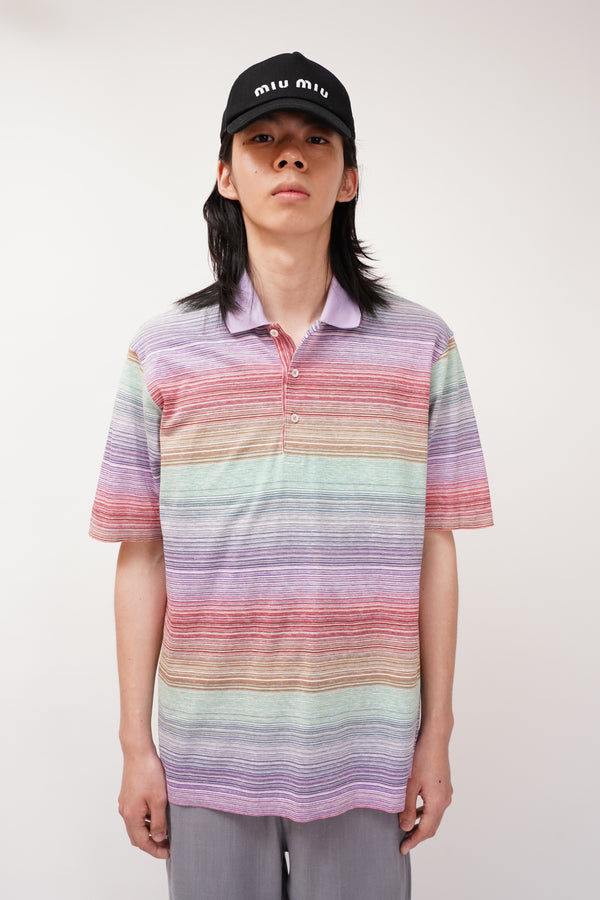 "St. Croix" -Cotton/Linen Knit Polo Shirt-