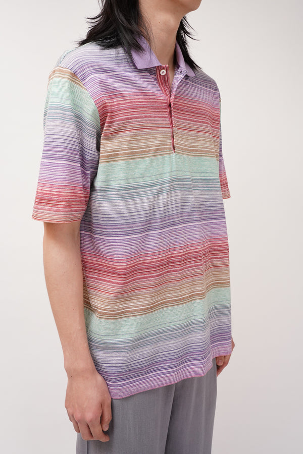 "St. Croix" -Cotton/Linen Knit Polo Shirt-