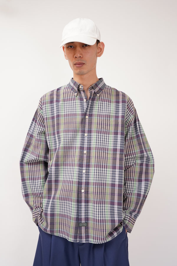 "DOCKERS" -Cotton Check B.D Shirt-