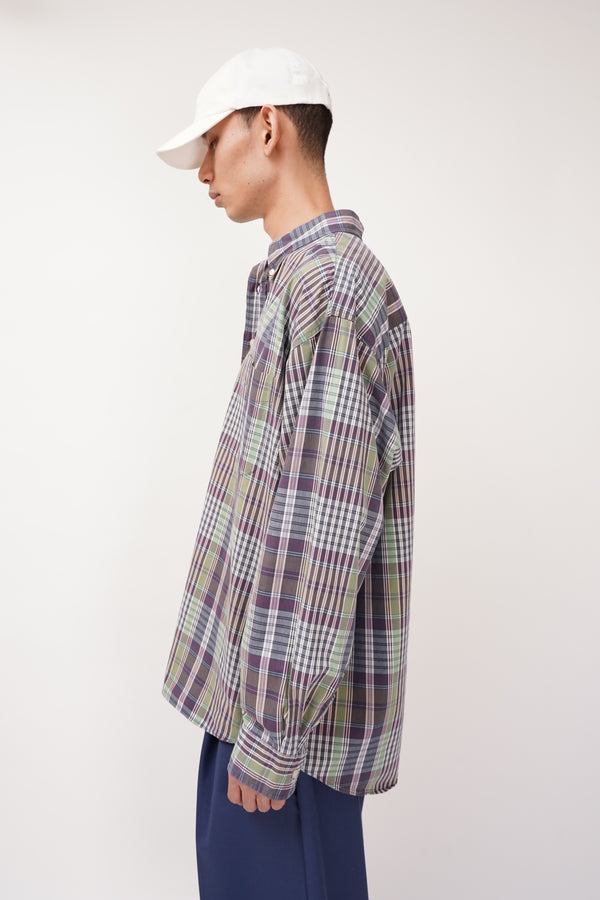 "DOCKERS" -Cotton Check B.D Shirt-