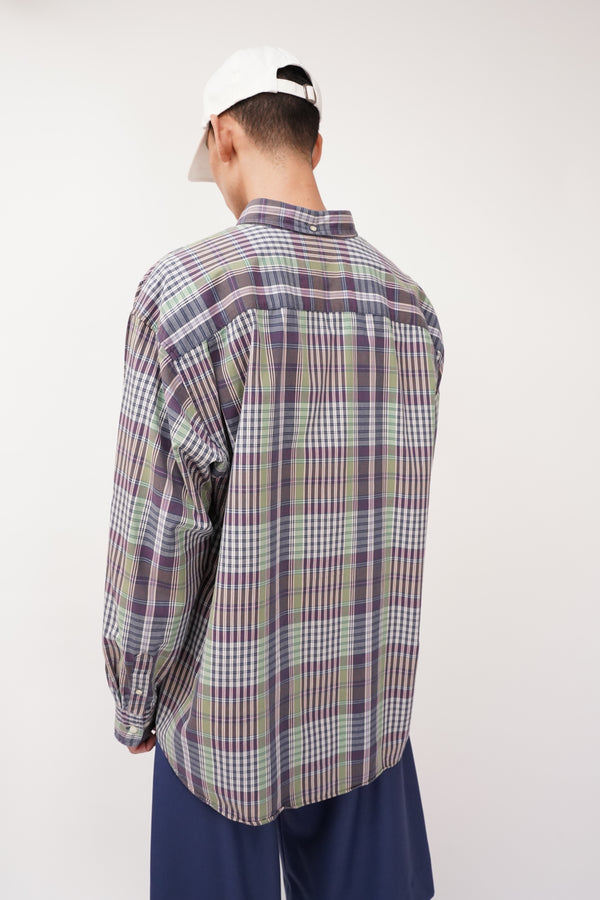 "DOCKERS" -Cotton Check B.D Shirt-