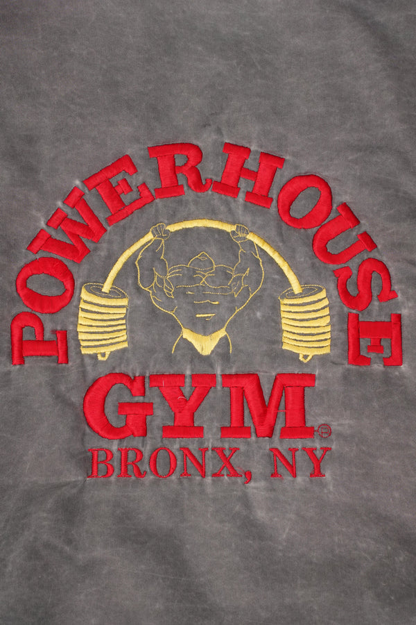 "S.E.I. co." -"POWER HOUSE GYM" Logo Embroidery Flight Jacket-