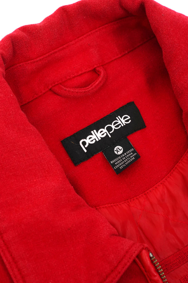 2000's "pelle pelle" -Logo Patched Stadium Jacket-