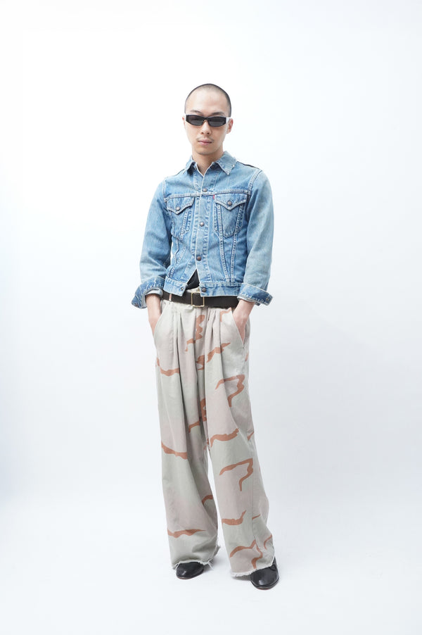60's "LEVI'S" -"70805" Snap Denim Trucker Jacket-