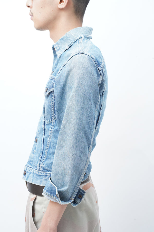 60's "LEVI'S" -"70805" Snap Denim Trucker Jacket-