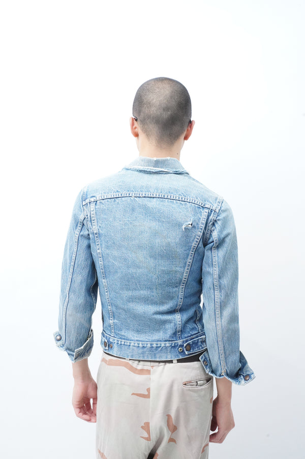 60's "LEVI'S" -"70805" Snap Denim Trucker Jacket-