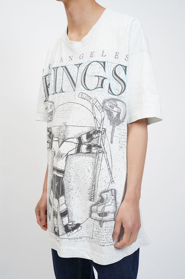90's "FRUIT OF THE LOOM" -"Kings×Blue Jays" Vitruvian Man Printed S/S Tee--