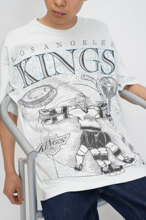 90's "FRUIT OF THE LOOM" -"Kings×Blue Jays" Vitruvian Man Printed S/S Tee--