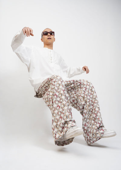 -Machine Embroidery Pant-