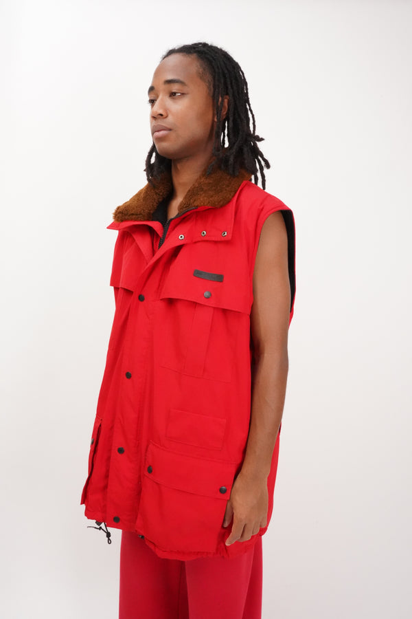 "POLO SPORT Ralph Lauren" -Boa Collar Hunting Vest-