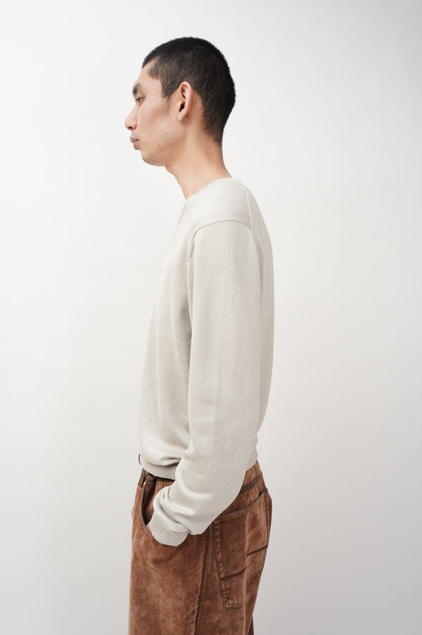 "Brooks Brothers" -SILK/COTTON V/N Knit Sweater-