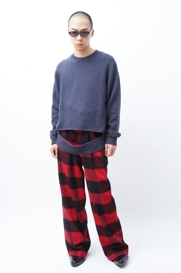"HELMUT LANG" -Designed Wool Knit Sweater-