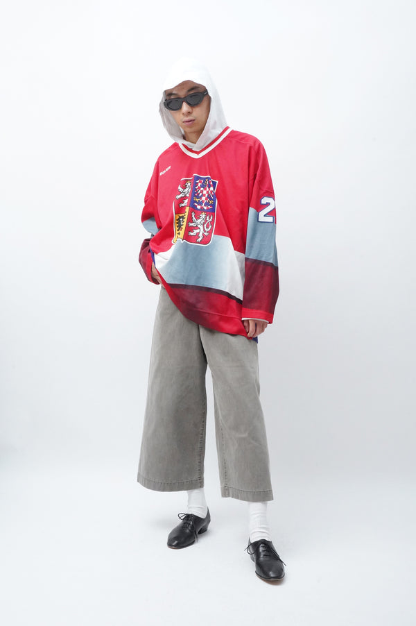 "Y's" -Cotton Twill Cropped Pants-