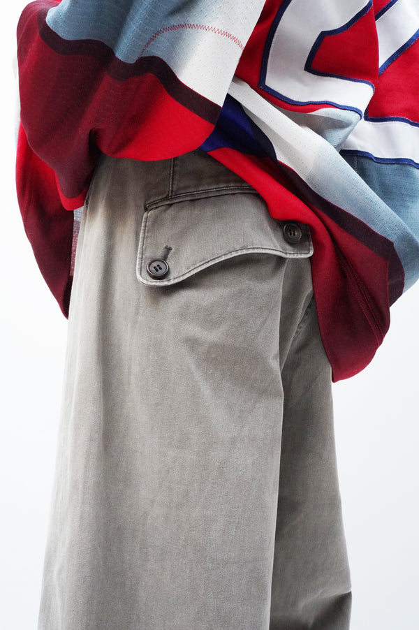 "Y's" -Cotton Twill Cropped Pants-