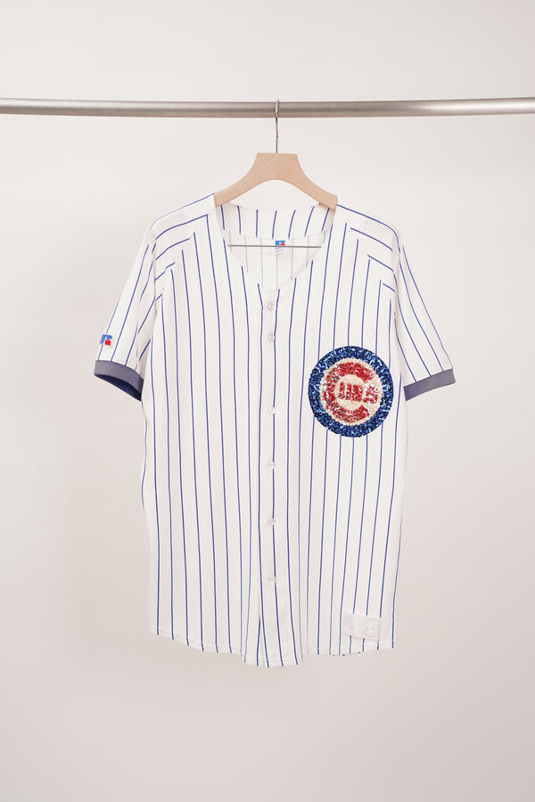 80's "CHICAGO CUBS" -Spangle Logo S/S Baseball Shirts-