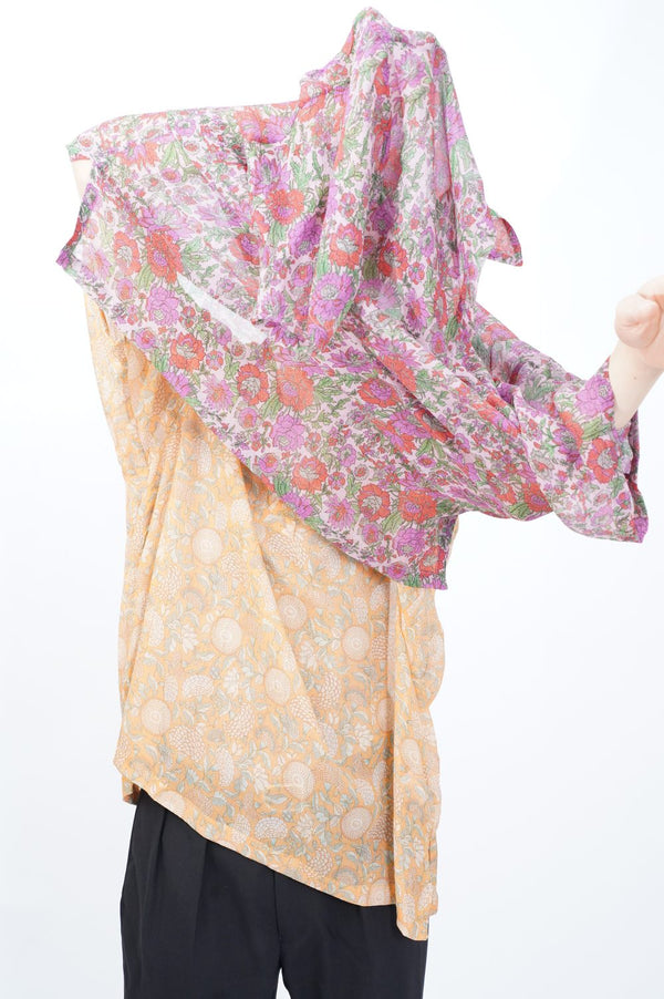 MADAN -Silk Chiffon Skipper Shirt-