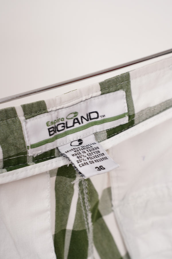 "Empire BIGLAND" -Check Pattern Cargo Shorts-