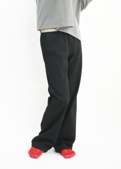 -DYLAN FLARED DENIM PANTS- [BLACK]