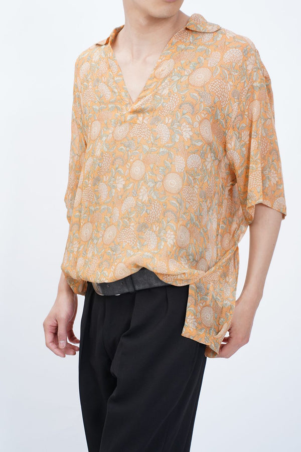 MADAN -Silk Chiffon Skipper Shirt-